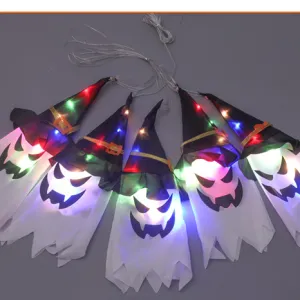 5Pcs Hanging Lighted Glowing Ghost