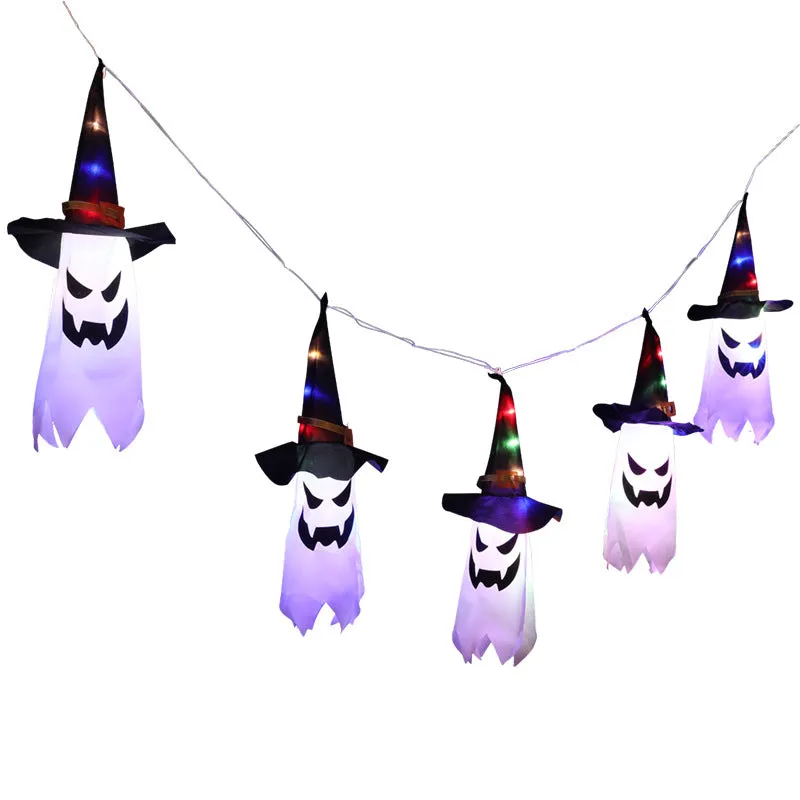 5Pcs Hanging Lighted Glowing Ghost