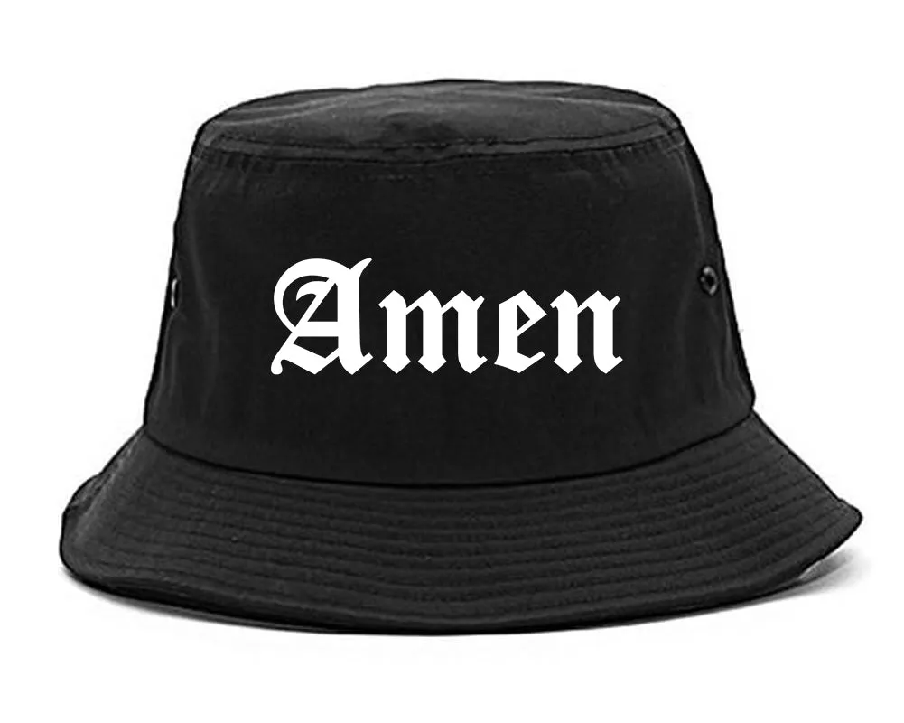 Amen Old English Prayer Mens Bucket Hat