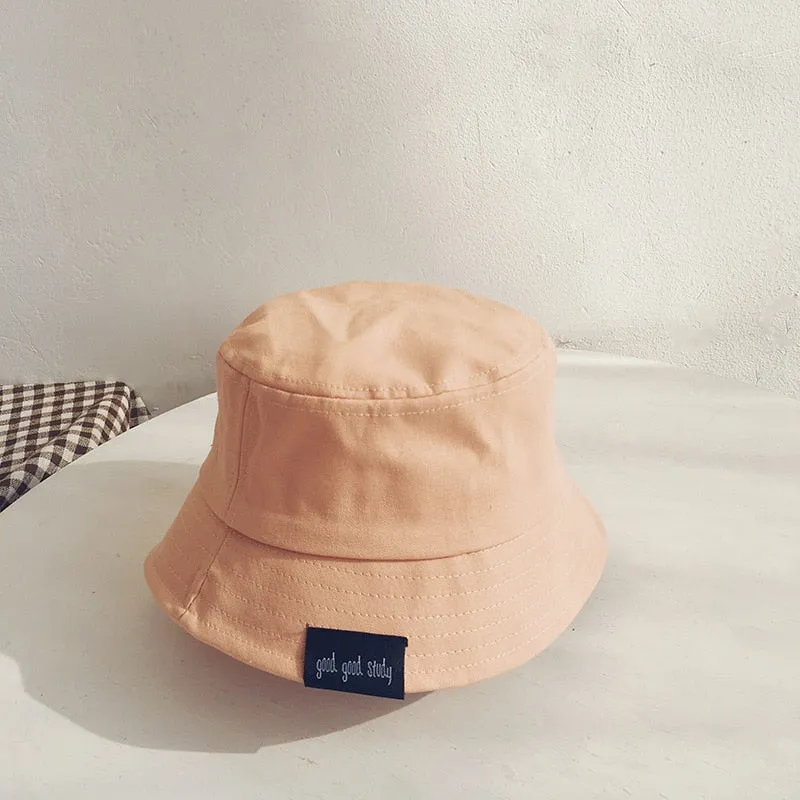 Baby Hat Summer Leisure Solid Bucket Hat Unisex Baby Sun Cap Children Boy Caps Girl Fisherman Hats