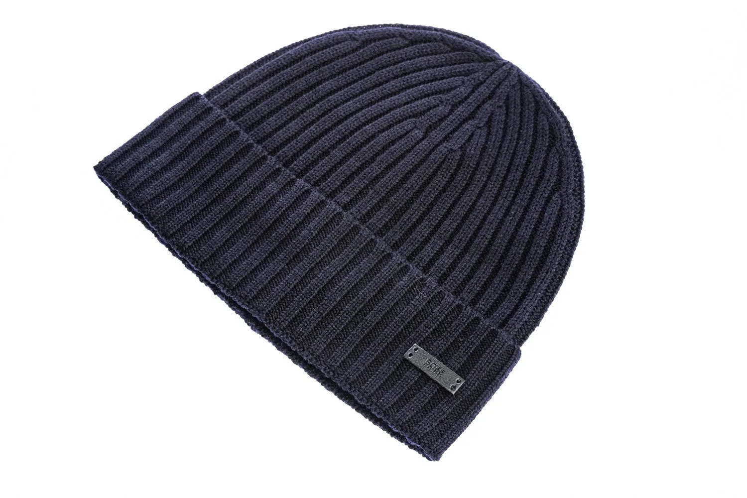 BOSS Fati Beanie Hat in Navy