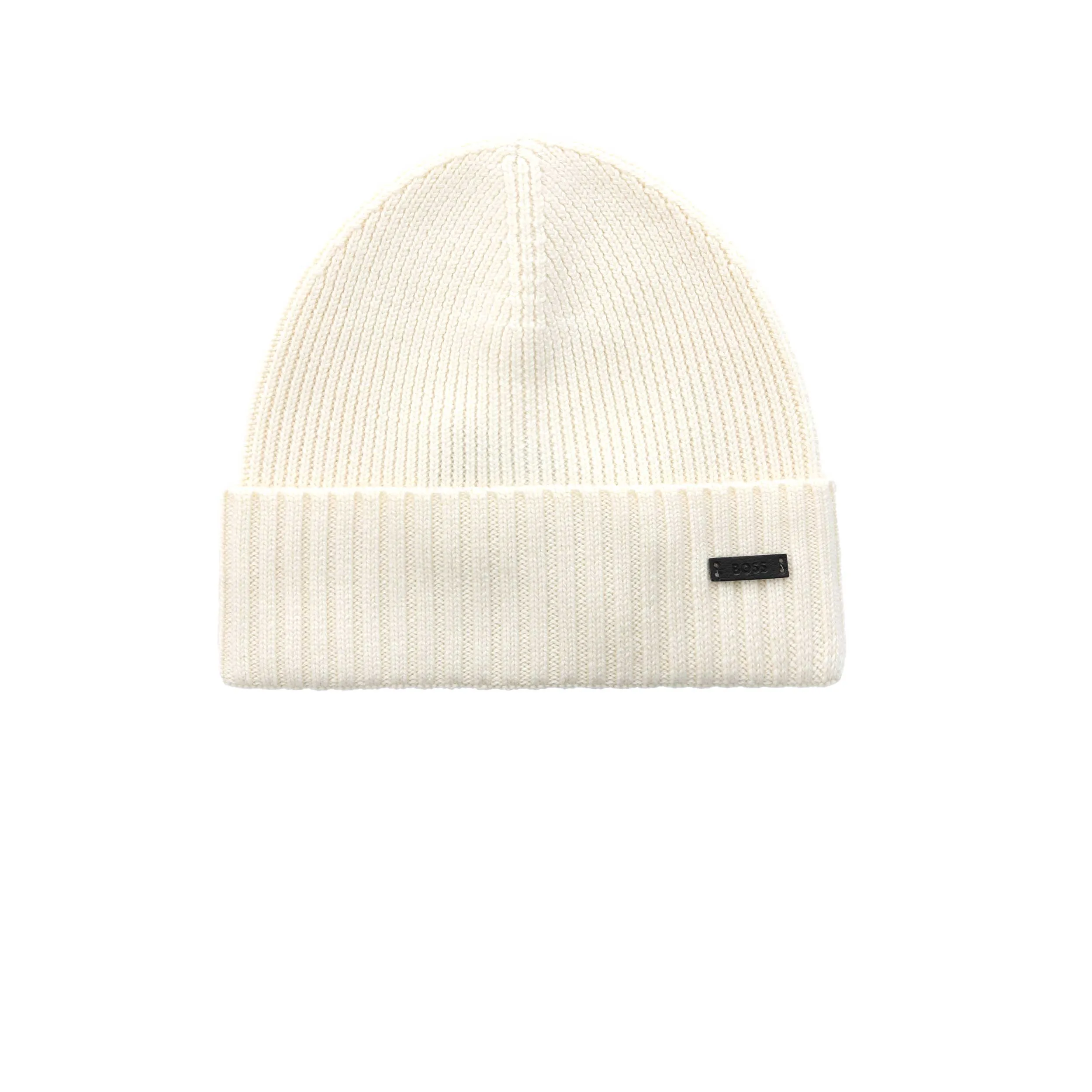 BOSS Fati L Beanie Hat in Cream