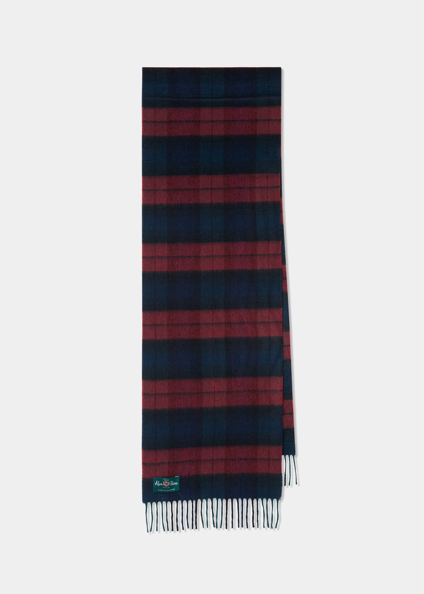 Burghead Tartan Check Scarf In Russet