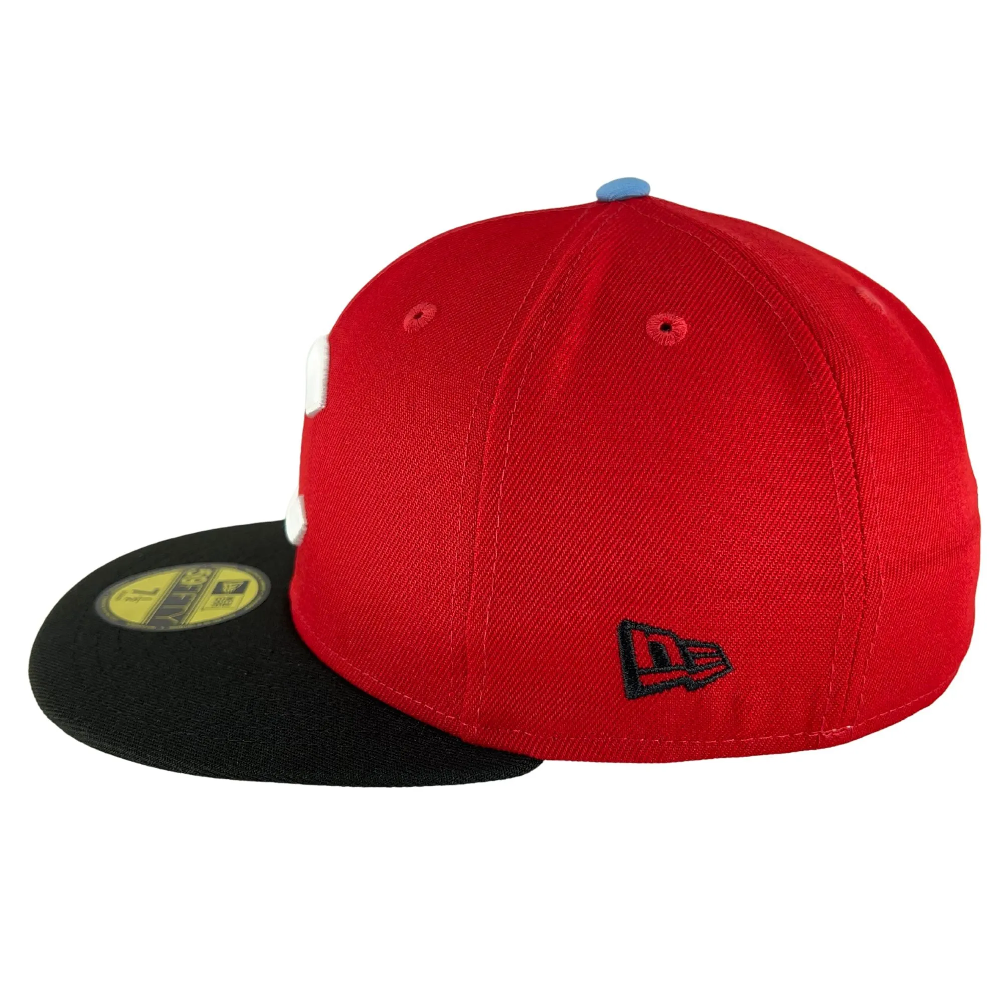 Chicago Cubs Red/Black/Sky UV New Era 59FIFTY Fitted Hat