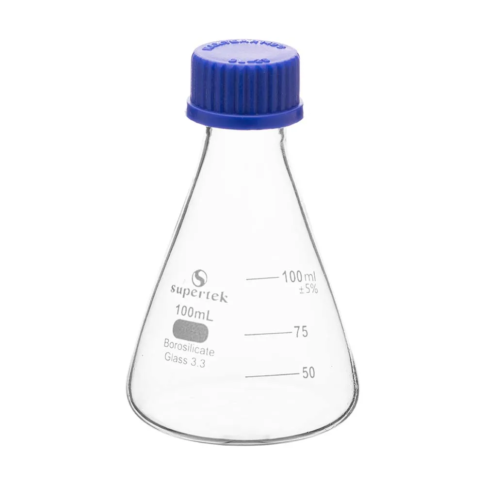 Conical Flask Erlenmeyer with Screw Cap 50 ml قارورة مخروطية بغطاء