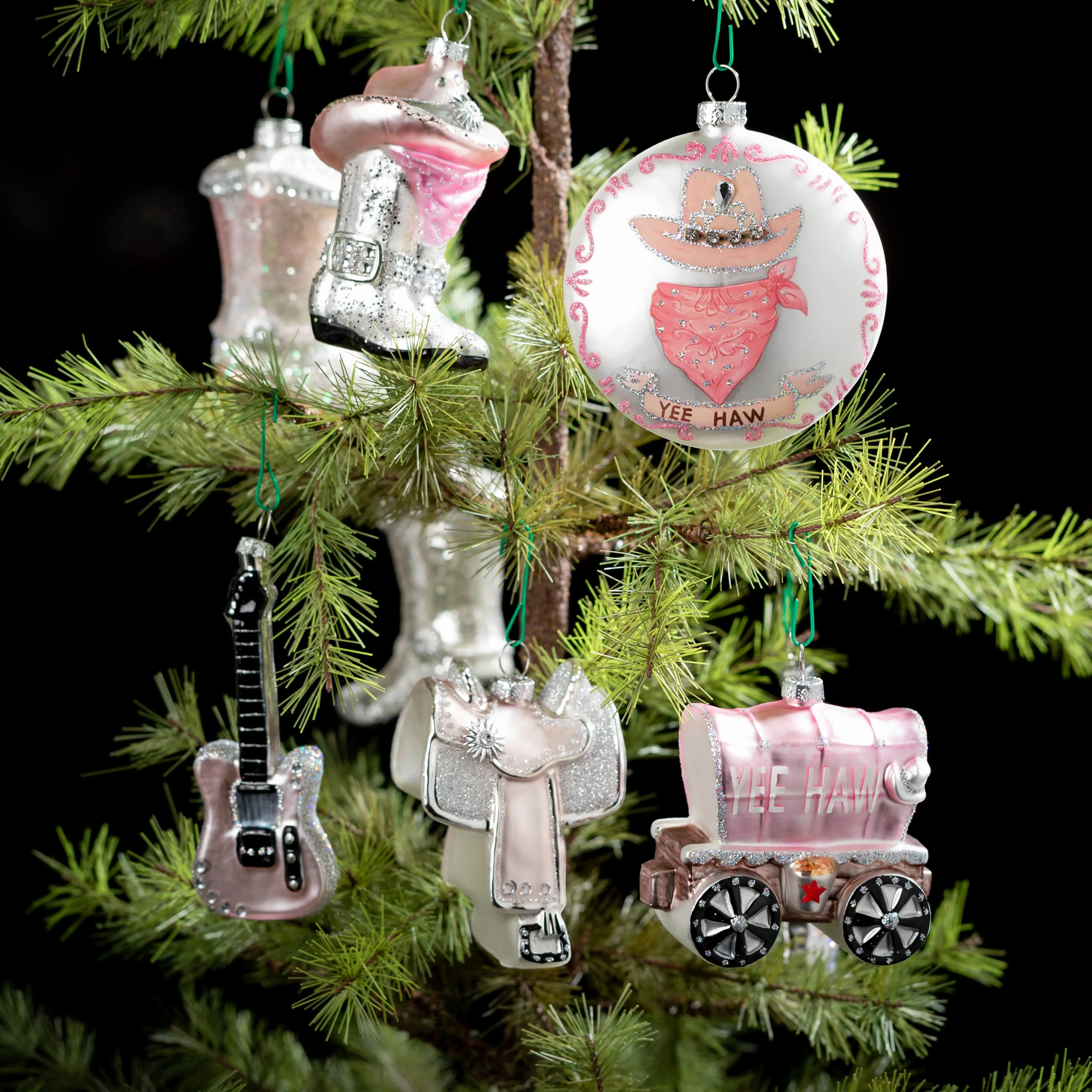 Cowboy Hat Boot Ornaments