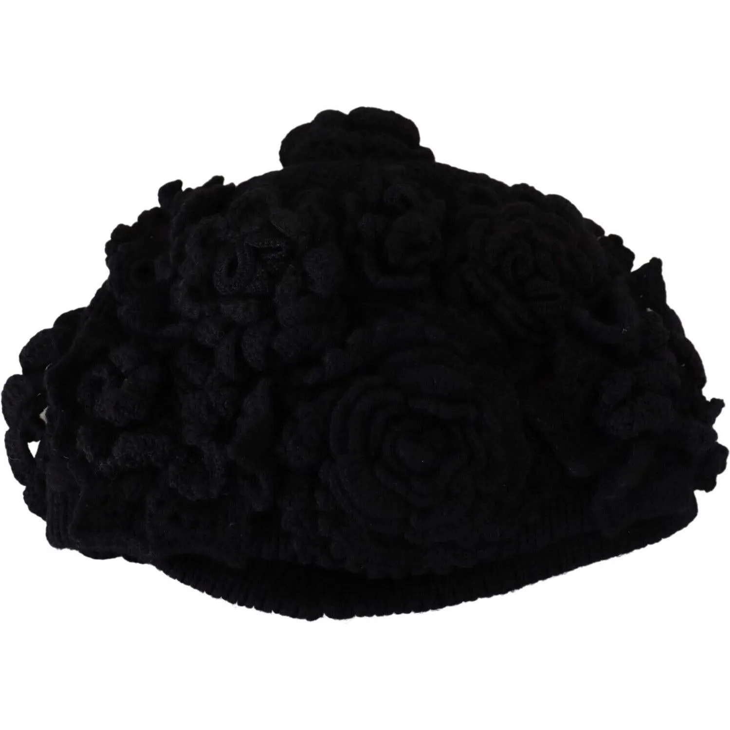 Dolce & Gabbana Elegant Black Virgin Wool Beanie Hat