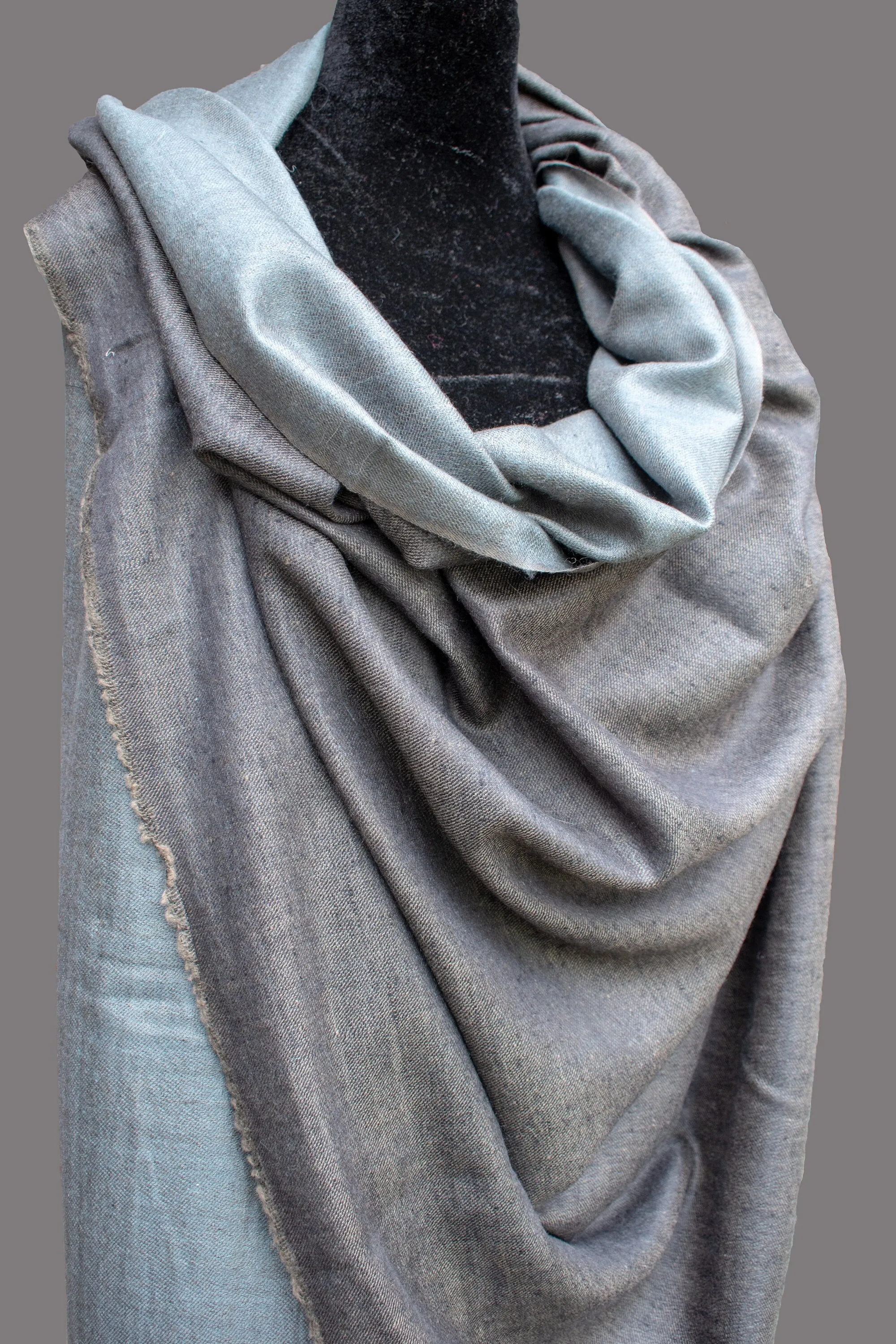 Dual Shade (Reversible) Pure Pashmina/Cashmere Scarf/Wrap, Hand Woven on Hand loom in Kashmir, Luxury, Masterpiece, Gift, King of Wool.