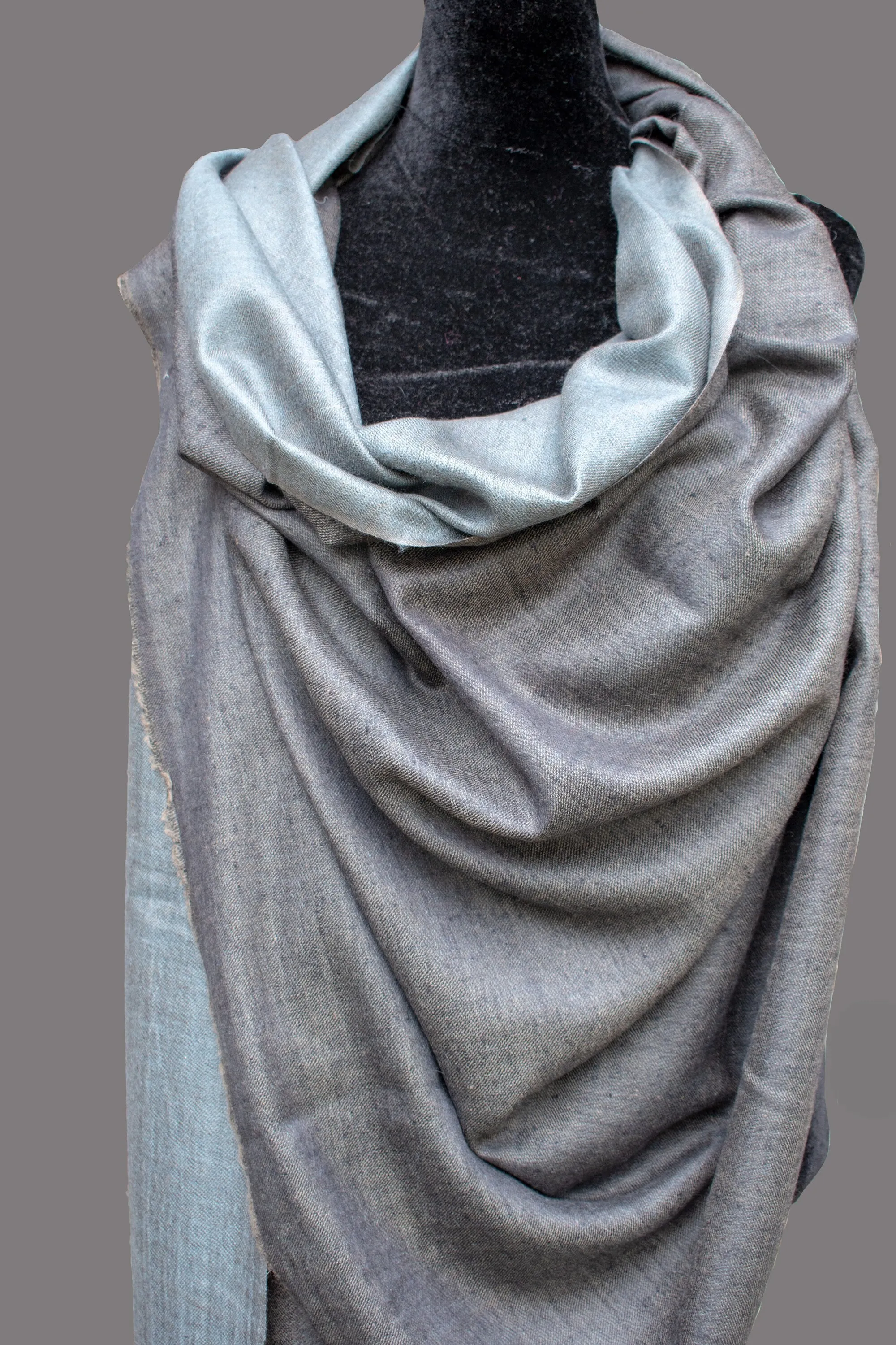 Dual Shade (Reversible) Pure Pashmina/Cashmere Scarf/Wrap, Hand Woven on Hand loom in Kashmir, Luxury, Masterpiece, Gift, King of Wool.