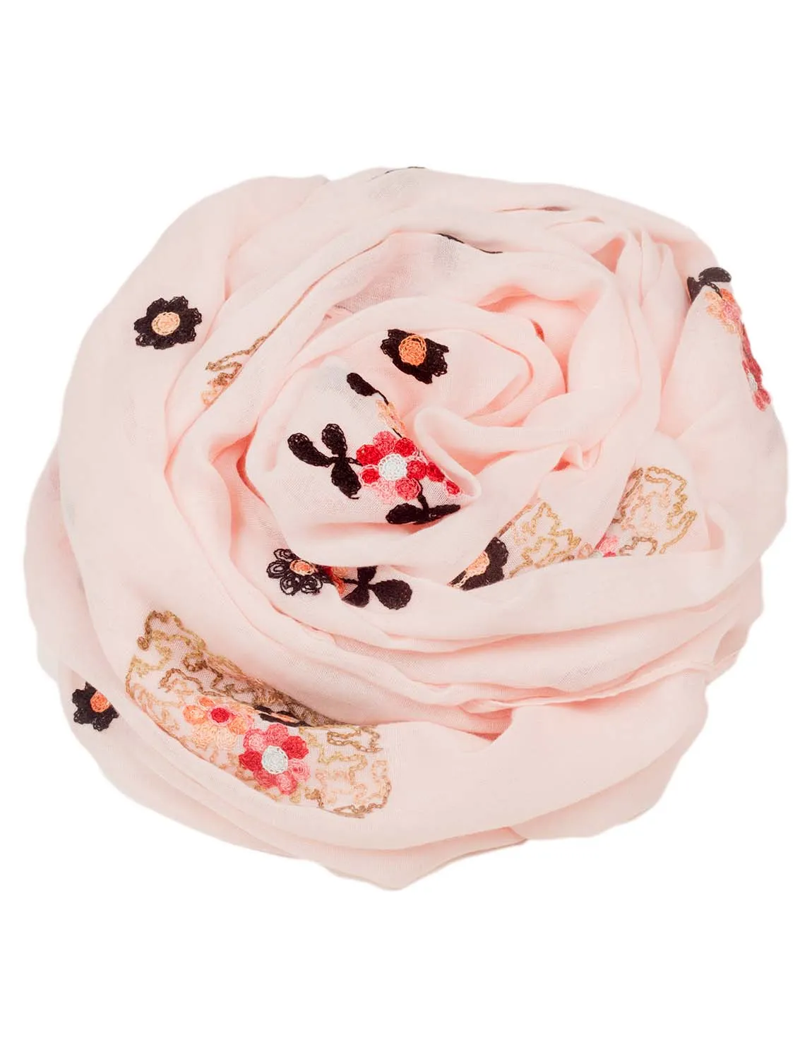 iB-iP Women's Flower Printed Lightweight Embroidered Scarf