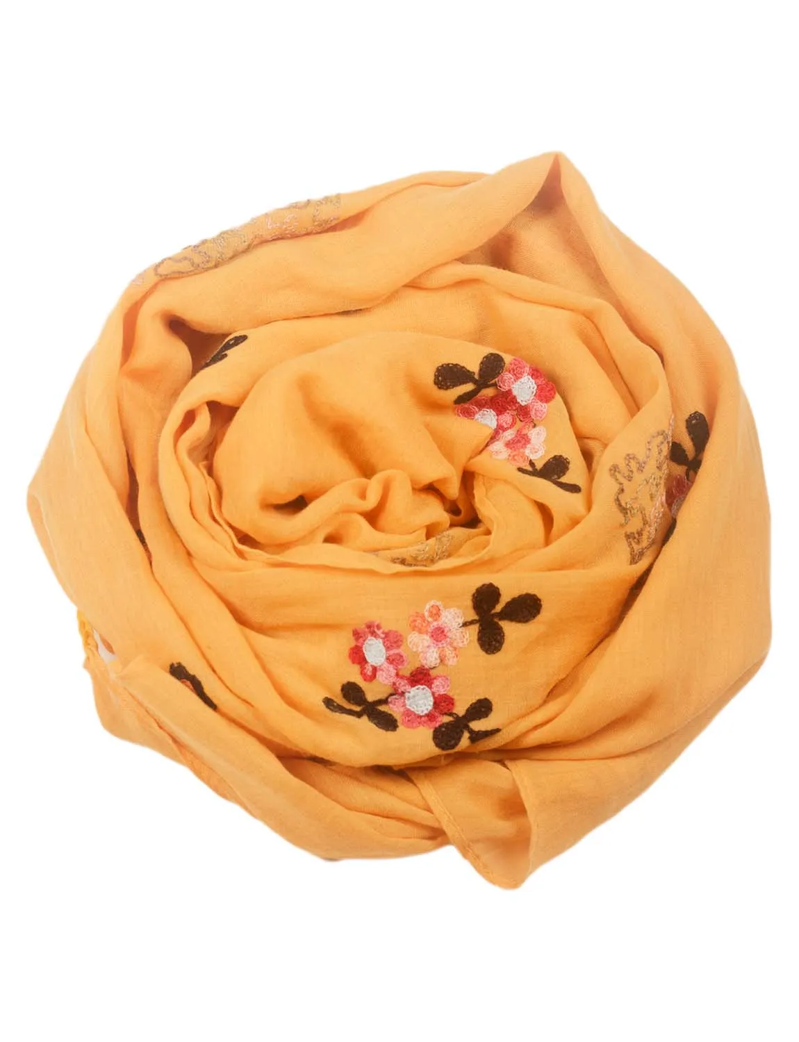 iB-iP Women's Flower Printed Lightweight Embroidered Scarf