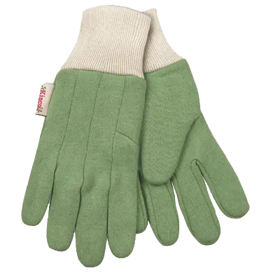 Kinco 830W Women's Soft 8 oz. Jersey, Polyester-Cotton Blend Knit Wrist Lime Green/Aqua Gloves (One Dozen)