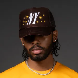 NY Stars Trucker Hat - Brown