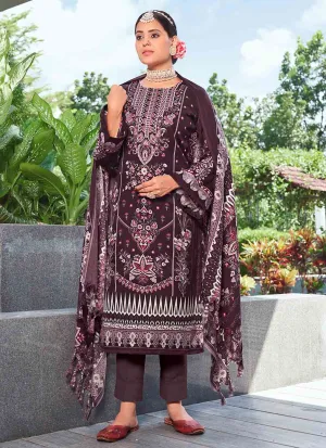 Pakistani Print Ladies Pashmina Winter Suit Dress Materials