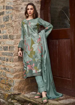 Pashmina Unstitched Winter Suits Dress Materials for Women