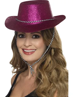 Pink Cowboy Glitter Hat