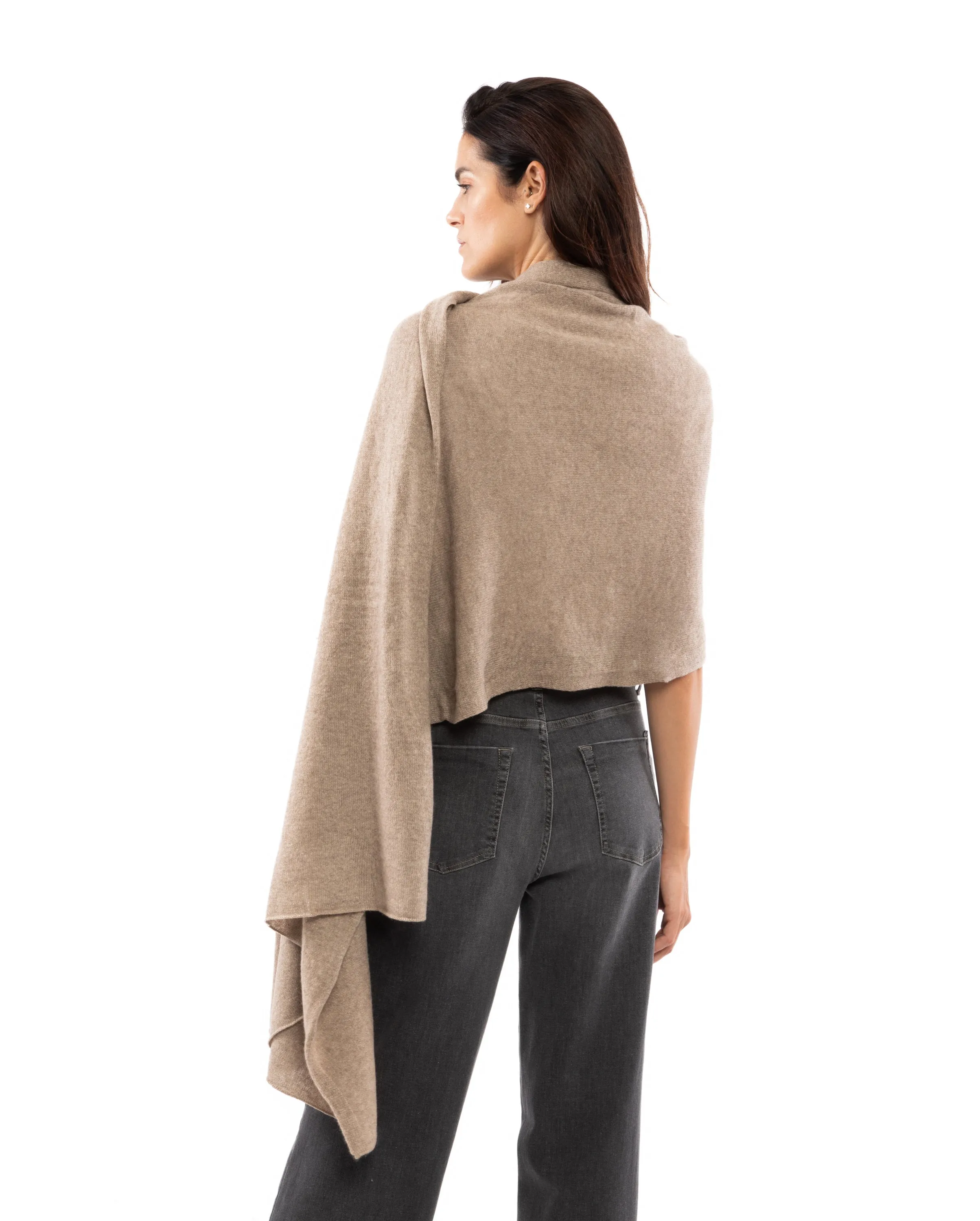 Pure Cashmere Maxi Wrap Taupe