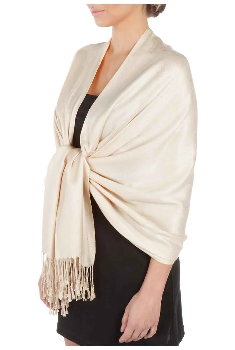 Sakkas Large Soft Silky Pashmina Feel Shawl Wrap Scarf Stole in Solid Colors